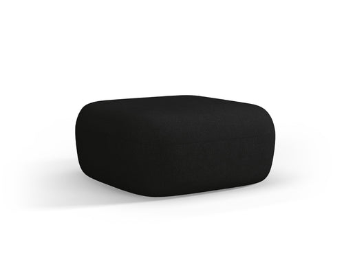 Micadoni Poef Jenny boucle, zwart - 88x90x40cm