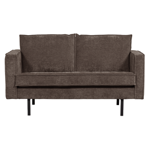 WOOOD 2-zits bank Rodeo - Ribstof - Bruin - 85x150x86