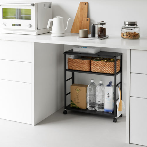 Yamazaki Tower Opbergtrolley 2-laags - Zwart