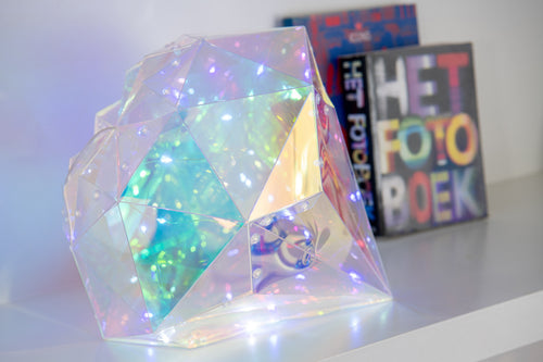J-Line decoratie Diamant - kunststof - mix - large - LED lichtjes