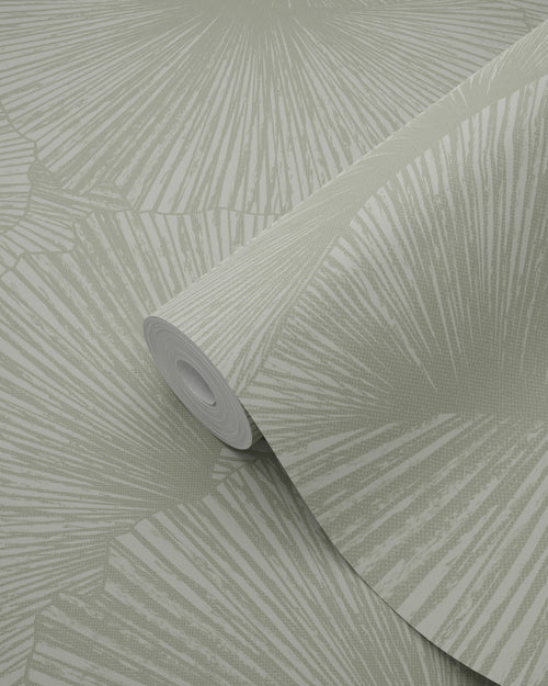 Origin Wallcoverings behang 3D-motief bladeren vergrijsd groen - 50 x 900 cm - 348008 - vtwonen shop