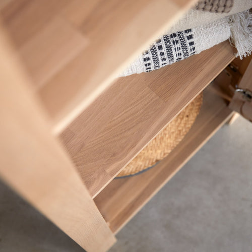 Tikamoon Massief eiken hoge kolomkast - Naturel - vtwonen shop