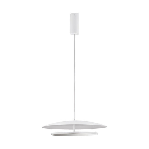 Nova Luce OLOS Geïntegreerde LED-hanglamp voor plafond, zandwit, chroom, Triac dimbare LED, 37W, 1786lm, 3000K