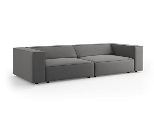 Cosmopolitan Design Bank Arendal 4-zits, flueel, cement - 102x244x70cm