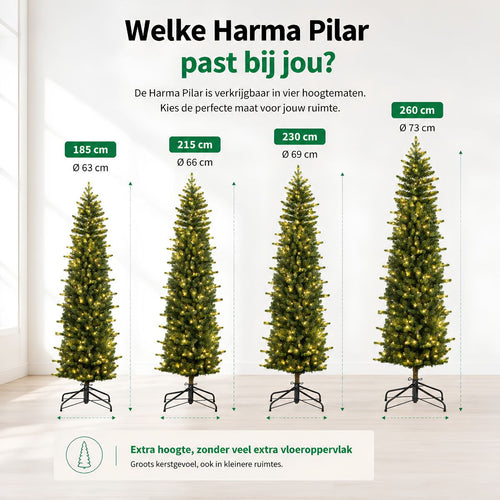 Black Box Trees Harma Kerstboom Pilaarvorm - Kerstboom met Timer & Dimfunctie - Kunstboom met Scharnierconstructie - Kerstversiering met LED