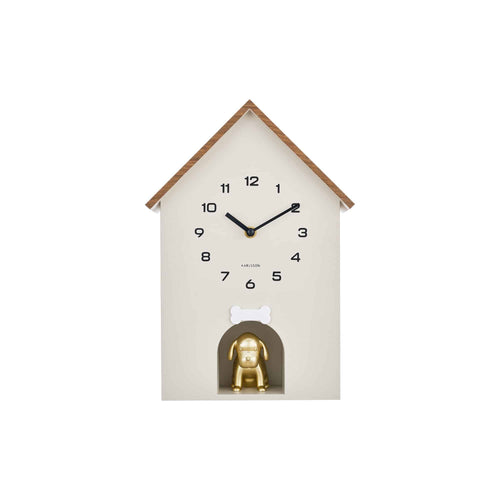 Karlsson wandklok Dog House - grijs - 11.5x26.5x36.5cm