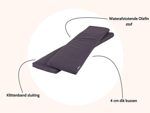 MaximaVida picknicktafel kussen pakket Antro 146 x 30 x 4 cm 2 stuks - waterafstotend - vtwonen shop