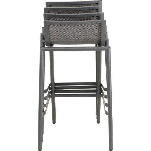 Lesli Living bistrostoel Milazzo - antraciet - 52x54x89cm - set van 4