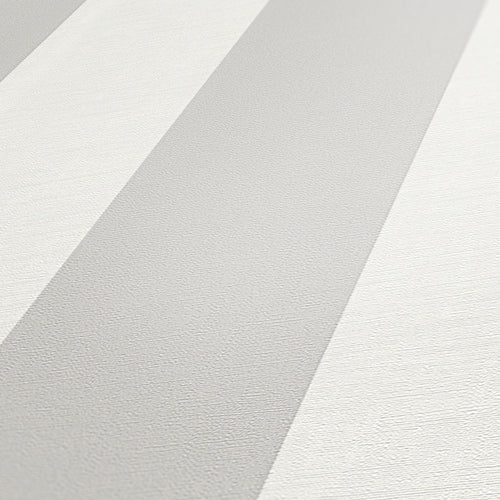 Livingwalls behang strepen groen grijs, crème en wit - 53 cm x 10.05 m - AS-314031 - vtwonen shop