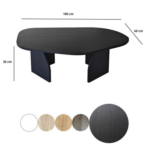 Calicosy - ROCK Salontafel met brede poten - Steen - 60x100x35 cm