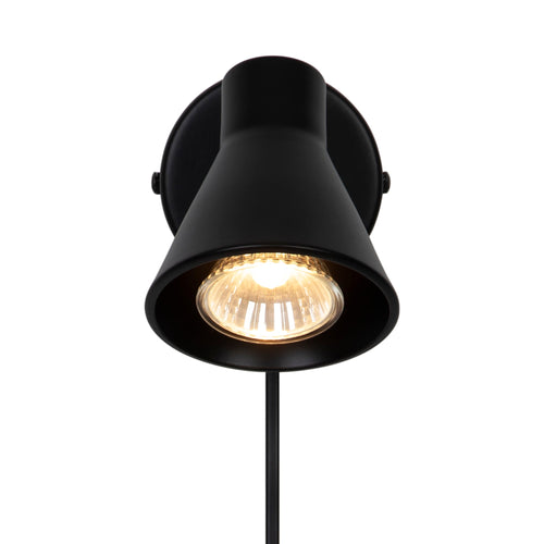Nordlux Eik Wandlamp - Ø8,5cm - GU10 - Zwart