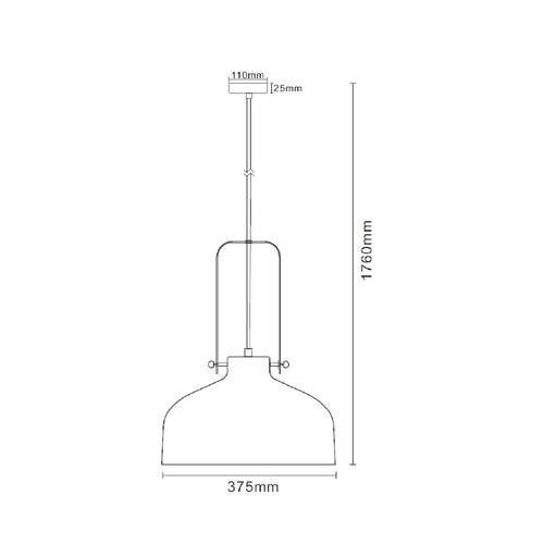 Artdelight Hanglamp Mendoza - Wit/Zwart