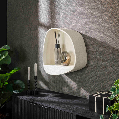 Giga Meubel Wandschap Stone Breed - Wit Marmer - 43x21x48cm