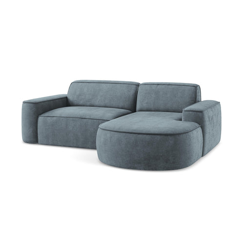 LaMiaSofa hoekbank rechts Melissa - chenille stof - jeans - 224x166x70