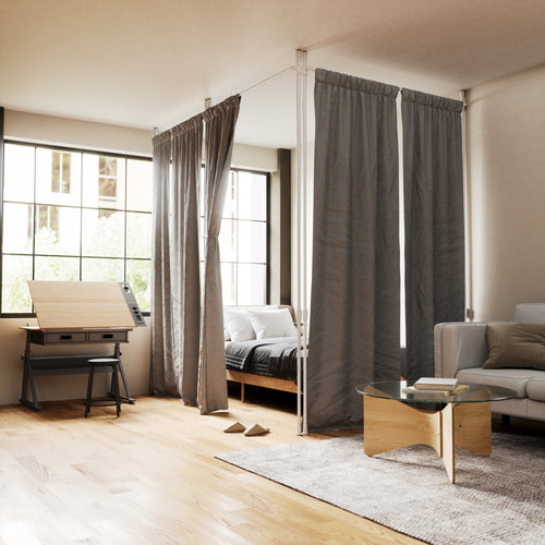 Umbra Anywhere uitschuifbare gordijnroede en kamerscherm - vtwonen shop