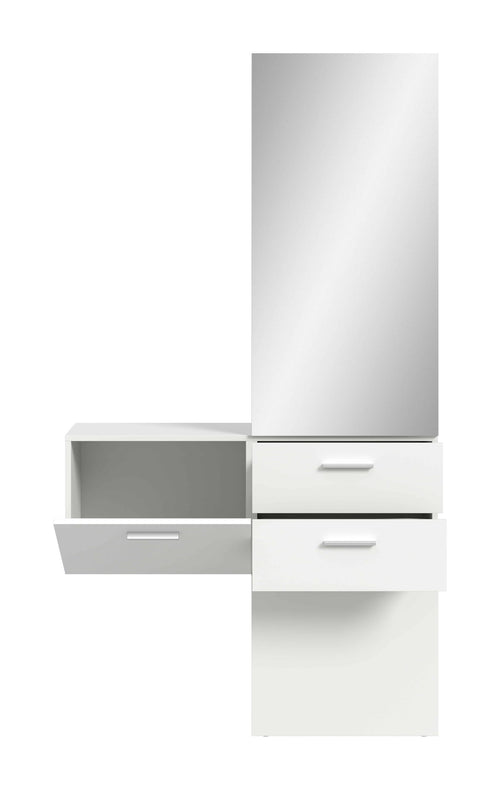 Furnilux Vaga kledingkastcombinatie staand hangend wit melamine wit melamine - 36x104x190cm