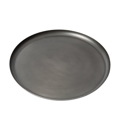 Atmooz dienblad Eleo M 34 cm - antiek zink - Ø 34 x H 2 cm