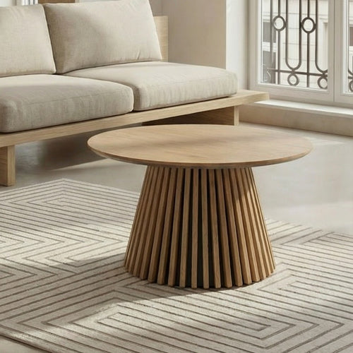 Furnhouse ronde salontafel Svendborg - Natuurlijk eikenhout - Ø 80 cm