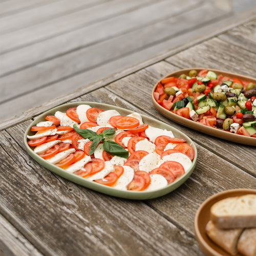 Salt & Pepper - Serveerschaal 33x22,5cm sage Blush - Set van 2