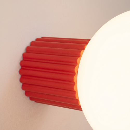 Sollux Lighting Wandlamp HALO rood IP44 - 12x17x12cm