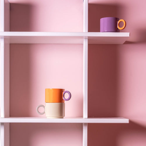 Ona - Beker 28cl paars/oranje Lou - vtwonen shop