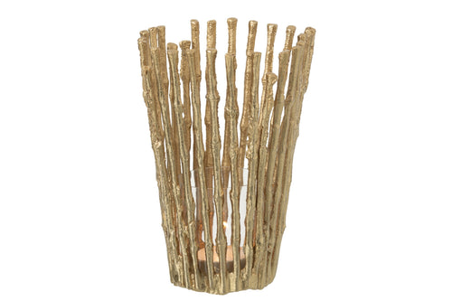 J-Line kaarshouder - aluminium - goud - large