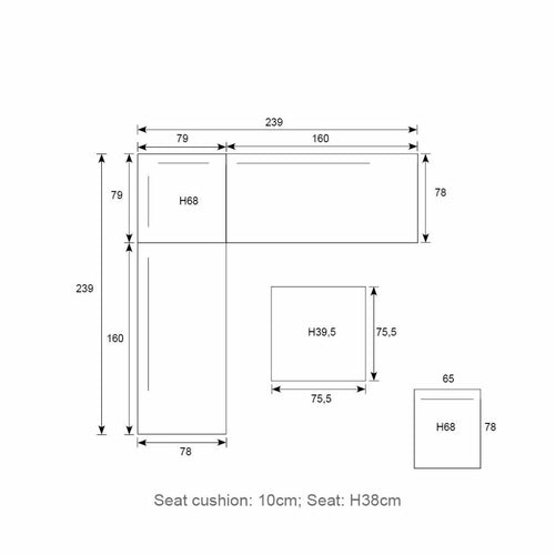 Garden Impressions loungeset Diego donker grijs 4-delig - vtwonen shop