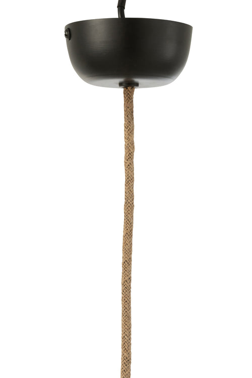 J-Line hanglamp Bol Bananenbladeren - jute - naturel - medium