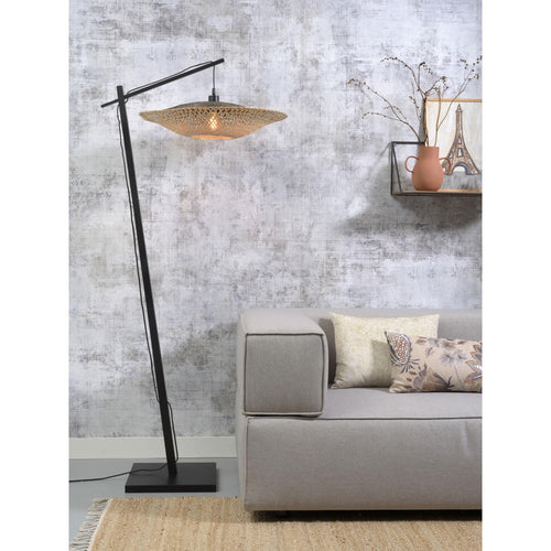 GOOD&MOJO vloerlamp Kalimantan - zwart - Ø60cm - vtwonen shop