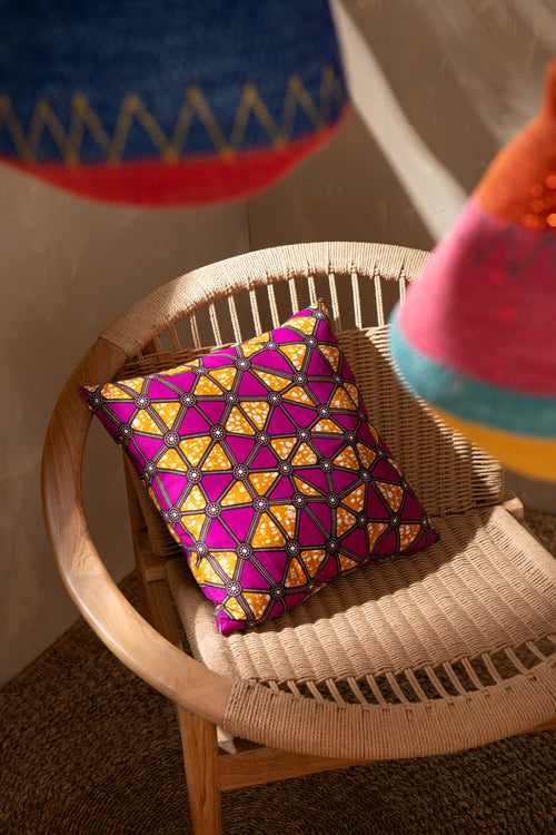 J-Line kussen Patroon Vormen Stof - polyester - mix - 2 stuks - vtwonen shop