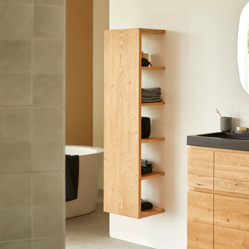 Tikamoon Massief eikenhouten kolomkast - Naturel - vtwonen shop