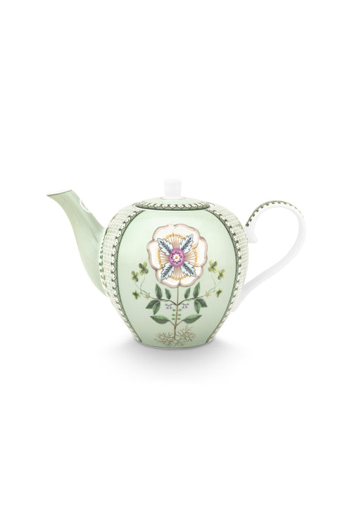 Pip Studio - Theepot Lily & Lotus Tiles - Lichtgroen - 1,6 liter