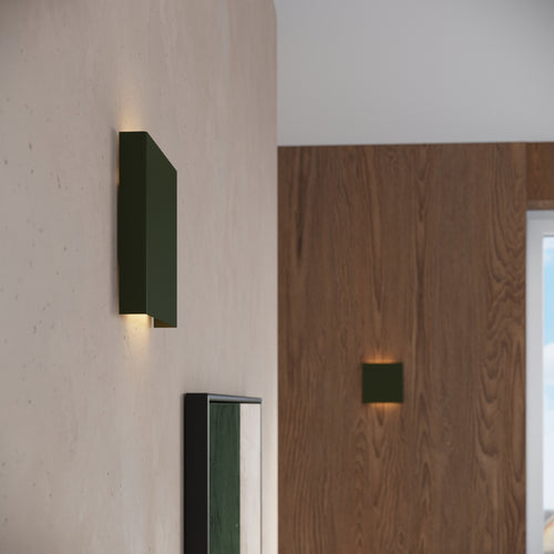 Sollux Lighting Wandlamp VANTA olijfgroen - 15x2,4x15cm