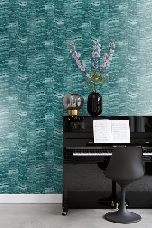 Origin Wallcoverings behang marmer motief petrolblauw - 53 cm x 10,05 m - 337249 - vtwonen shop