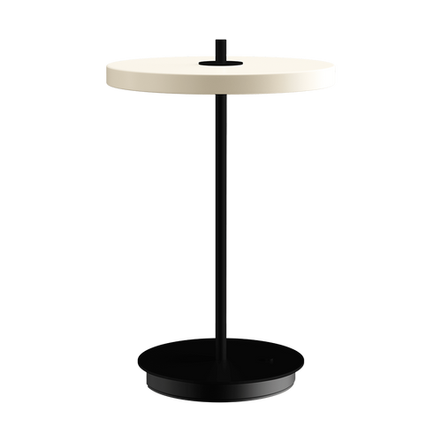 Umage Asteria Move Oplaadbare Tafellamp Pearl White - Zwarte Voet - vtwonen shop