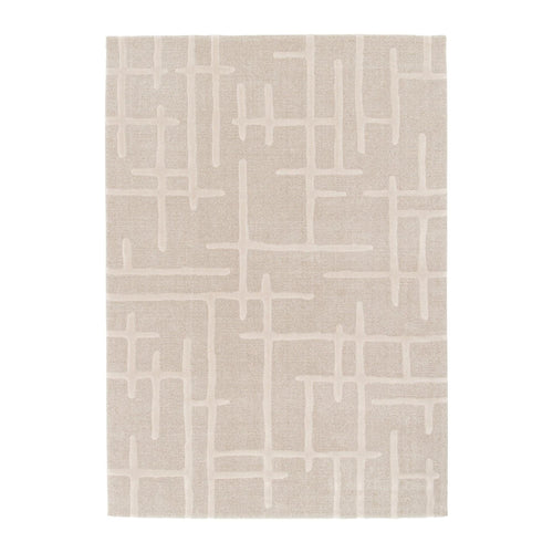 AFK Living vloerkleed  Esquiz - reliëfeffect - beige - 120 x 170 cm - vtwonen shop