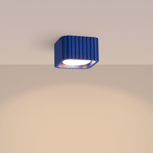 Sollux Lighting Plafondlamp RIFF 1 ultramarijn Gx53 - 10x10x6cm