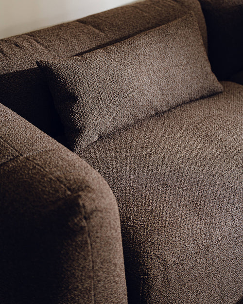 noo.ma Yaro 3-zits slaapbank - Thyme Green Bouclé, 140x200 cm slaapoppervlak