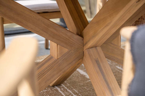 Urania tafel ovaal - 220x115 cm - acaciahout met white wash