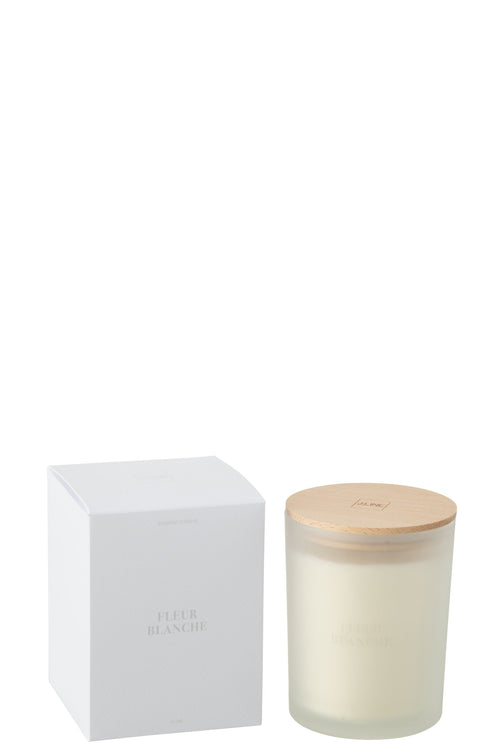J-Line geurkaars Accords Essentiels - Fleur Blanche - wit - 52U