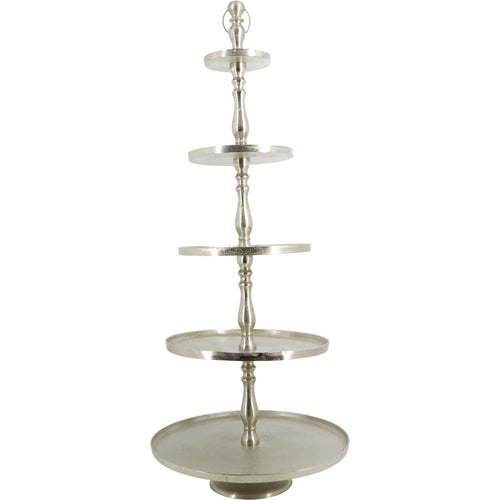 Lesli Living etagère Brush - zilver - Ø61x140cm