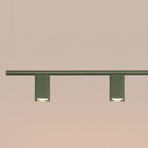 Sollux Lighting Kroonluchter RAYO 4 olijfgroen - 122x6x208cm