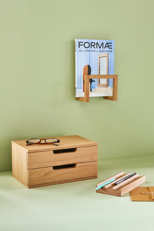 Hübsch nachtkastje AtHand - mdf/oak veneer - 30x20xh15cm