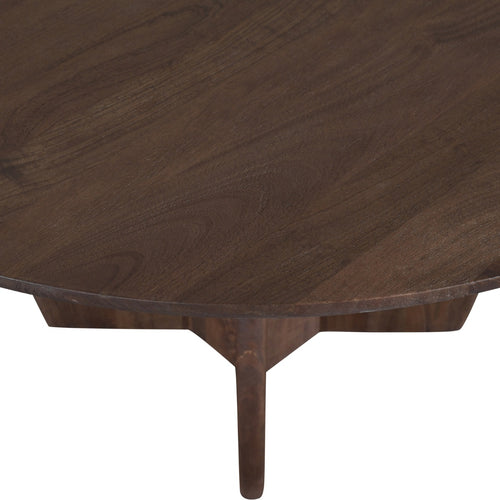 DÉJA Living Eettafel Iris - Rond Donkerbruin Hout - 130x130x76cm
