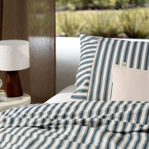Walra - Dekbedovertrek Refined Lines - 200x220 cm - Blauw