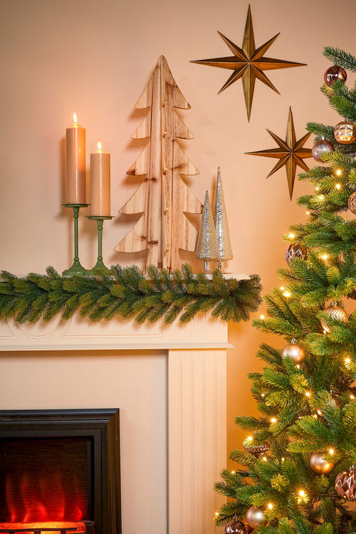 House of Seasons Decoratie Kerstboom - H78 x Ø36 cm - Dennenhout - FSC 100% - Bruin - vtwonen shop