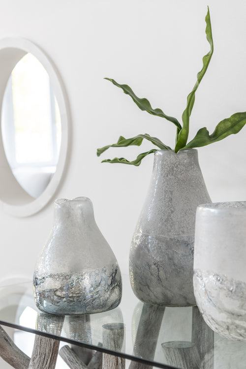 J-Line windlicht Scavo - glas - grijs - large - vtwonen shop