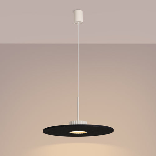 Sollux Lighting Hanglamp OVO 1 beżowa/czarna filc Gx53 - 40x40x125cm