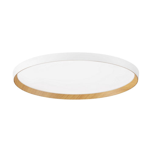 Nova Luce VOMOS Inbouw plafondlamp zandwit, hout, Triac dimbaar, LED 55W 4760lm 2700-3000-4000K CCT