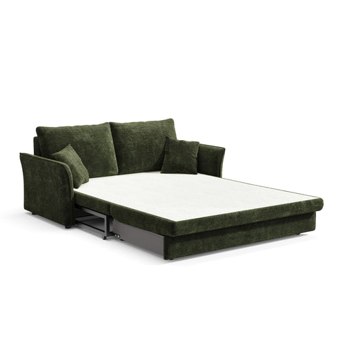 Premium Interiors - Slaapbank CHERY - getextureerd fluweel kaki 176.5cm
